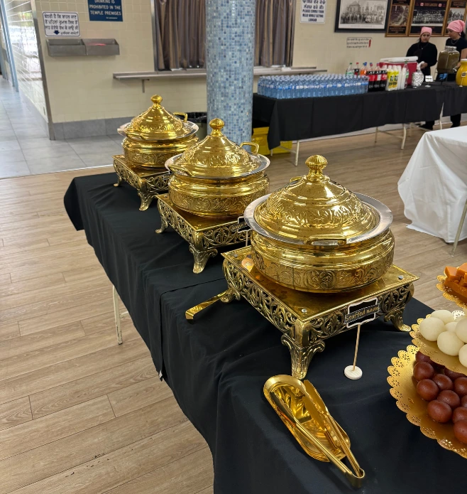 Gold Buffet Setup